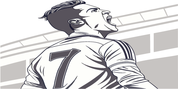 وکتور EPS بازیکن فوتبال رونالدو